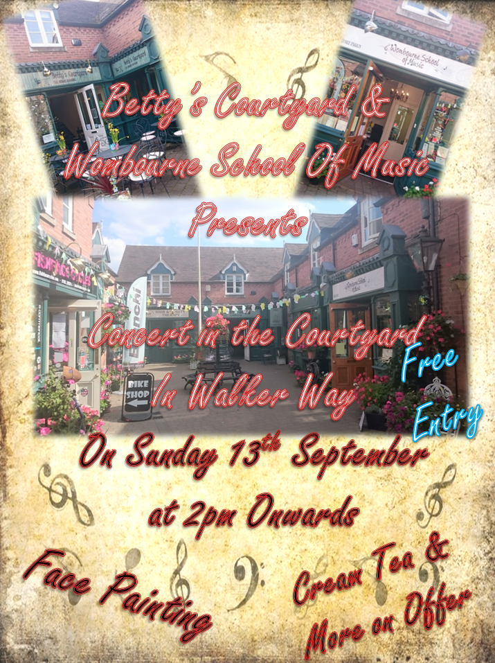 September Events at Betty’s Courtyard